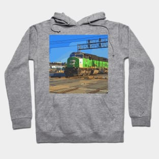 Burlington Northern Train Locomotive Hoodie